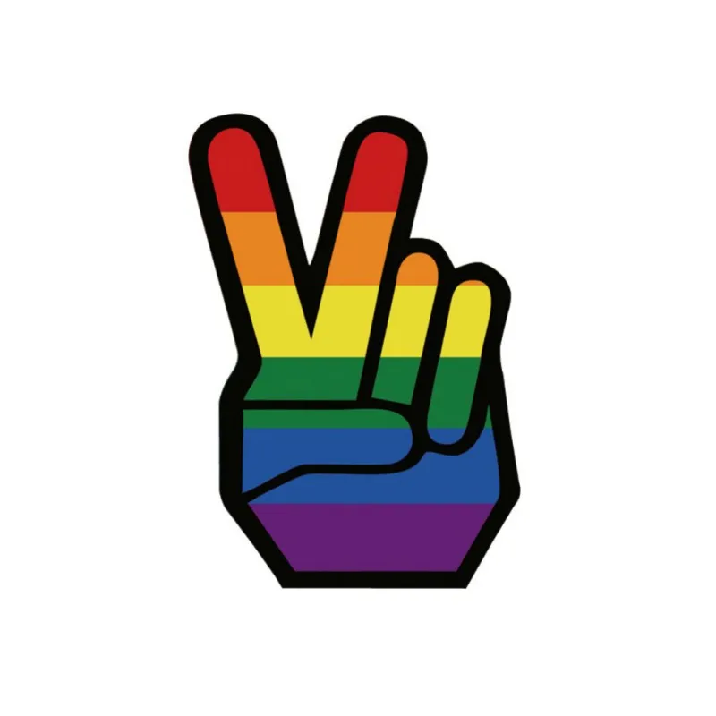 

Creative "Yeah" Gesture Rainbow Car Stickers 10pcs & Dog Paw Shaped Rainbow Car Stickers 10pcs 8.9 * 12.7cm