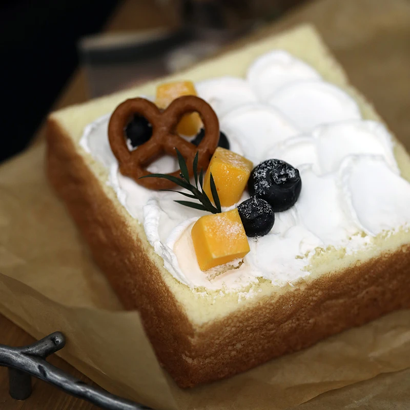 Simulaci&oacute;n de rebanadas gruesas de tostadas, decoraci&oacute;n de ventana para hornear, accesorios para pan de desayuno, suministros de fotograf&iacute;a-1