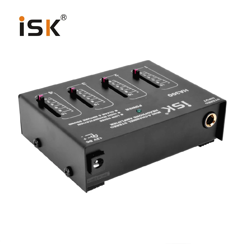 Профессиональный портативный усилитель ISK HA300 четырехсторонний для наушников