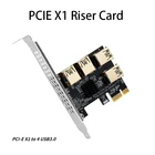 PCI-E к PCI-E адаптеру PCI-E 1X к 4-портовому USB 3,0-Экспресс слот 1x к 16x USB 3,0 специальная переходная карта PCIe преобразователь для BTC Mine