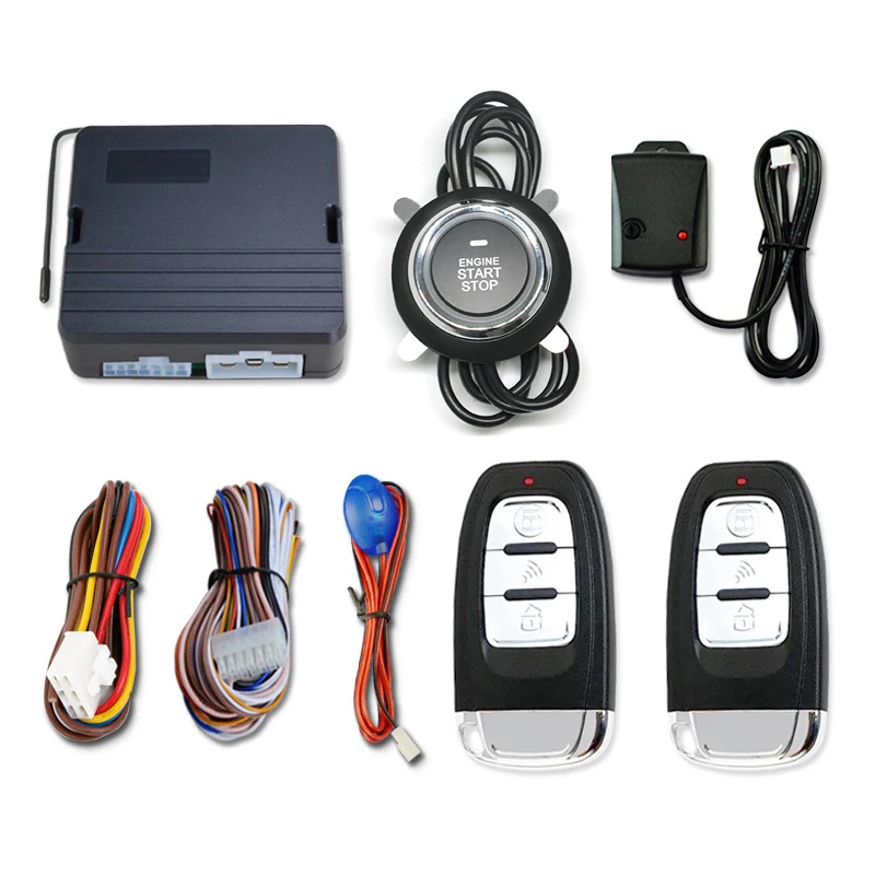

Remote Control Ignition Keyless Start System Car Alarm With Autostart Power Button Engine Start Stop Central Locking Immobilizer