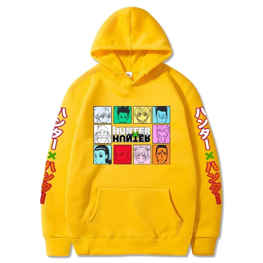 

2021 Anime Hunter X Hunter Killua Leorio Kurapika Gon Hisoka Pullover Hoodie Streetswear Tops