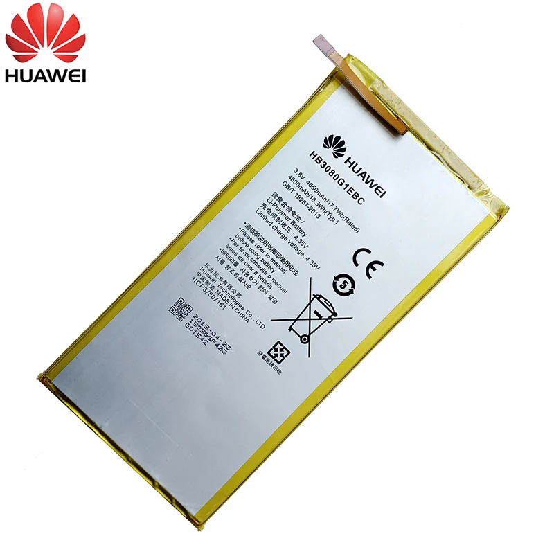 100% Оригинальный Hua wei 4800 мАч HB3080G1EBW для Huawei MediaPad T1 10 Pro|Аккумуляторы мобильных