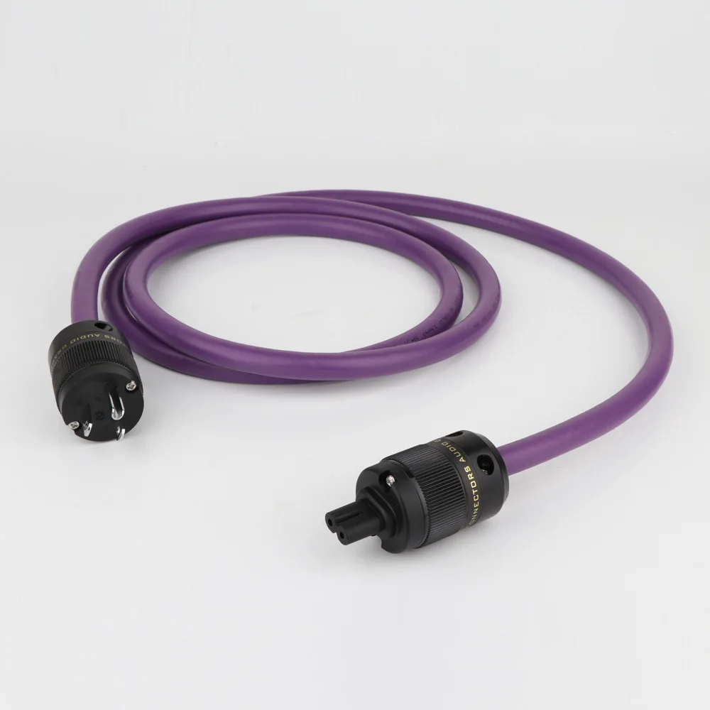 

Hifi Fever Audio Power Cord Pure Copper US Standard Amplifier Power Carbon Fiber Flagship Upgrade Power Cord Power Cable AC-313