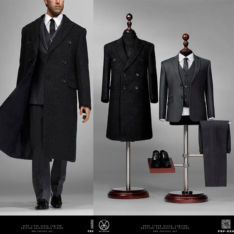 

POPTOYS 1/6 POP-X34 богатый джентльмен Бен, пальто, костюм, Мужская одежда, модная версия, подходит для 12-дюймового мужского солдата, фигурка тела
