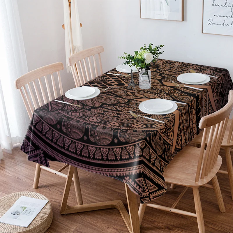 

Mandala Bohemia Elephant Table Cloth Waterproof Dining Tablecloth for Table Kitchen Decorative Coffee Cuisine Party Table Cover