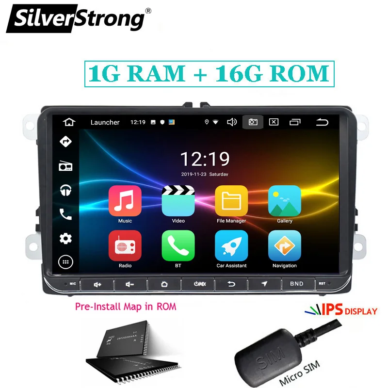 902BM3-1G16G SilverStrong 9 дюймов ips матрица Android9.0 автомобильный DVD для VW Passat mk5 Golf6 для Polo Android Радио RDS TPMS-902BM3 - Цвет: 902BM3-1G16G