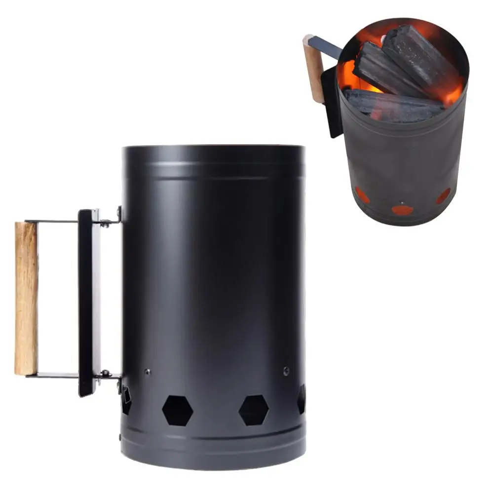 

Barbecue Tools Fast Charcoal Barrel Carbon Stove Gnition Outdoor Barbecue Fire Bamboo Chimney charcoal grill