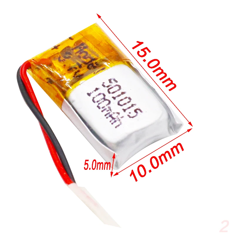 2 шт. 501015 100 мАч Lipo Cells 3 7 в телефон для MP3 MP4 MP5 GPS автомобильный рекордер