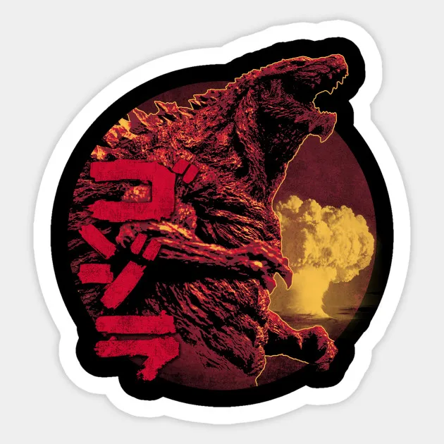 1 шт. японский стикер Gojira для тележки рюкзака стола скейтборда мотоциклетного