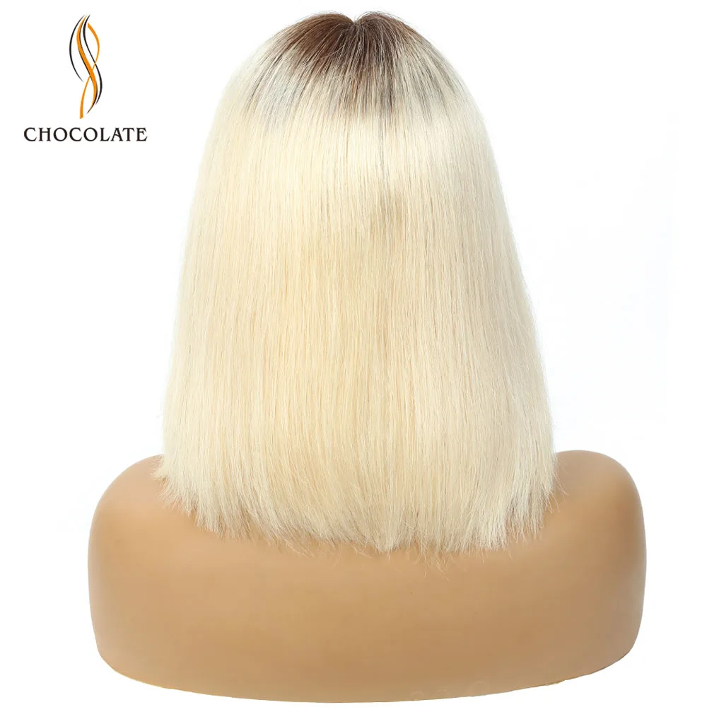 Парик 613 парики из прямых человеческих волос цветные блондинки Короткие с