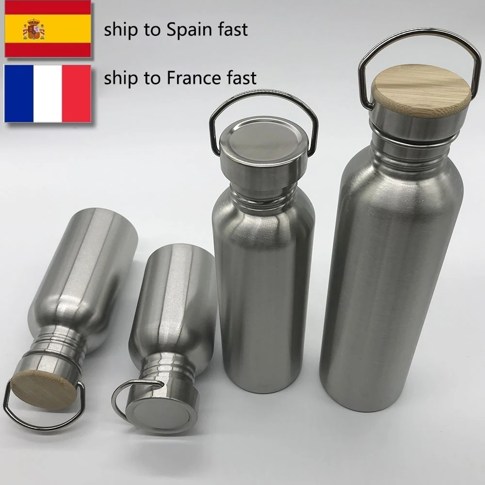 Портативная бутылка для воды из нержавеющей стали с ручкой 1000 мл/500 мл/350 мл