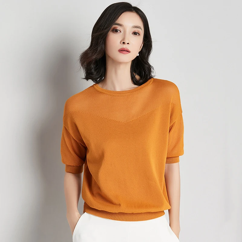 

Knitted Pullovers Women 2018 New Summer Batwing Sleeve Loose Jumper Pull Women Girl Tops Thin Sweater