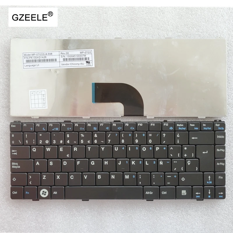 

New for BENQ Joybook S43 S46 DH1404 Intelbras I1000 I1030 SP spanish laptop keyboard PK130AQ1A03 MP-07G36E0-698 Teclado