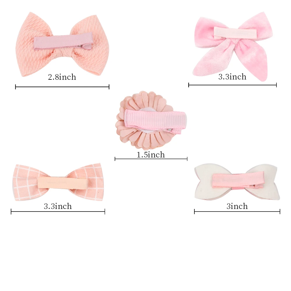 

20Pcs/Set Baby Pearl Floral Lace Bow Hair Clips Flowers Hairpins Clip Infant Toddler Barrettes Colorful Clip Party Wedding