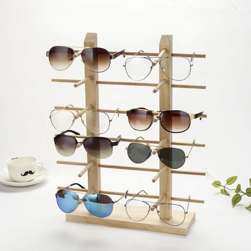 Многослойная деревянная витрина для солнцезащитных очков полка выставочная