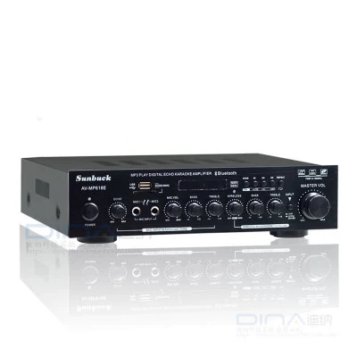 Sunbuck AV-618E HIFI аудио Bluetooth 2,0 канальный Профессиональный Cara OK усилитель мощности двойной беспроводной микрофон подарок