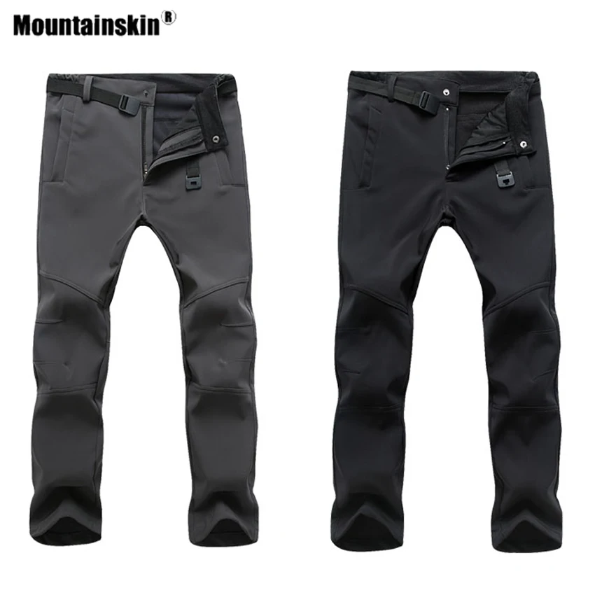 Мужские и женские флисовые штаны Mountainskin водонепроницаемые теплые ветрозащитные