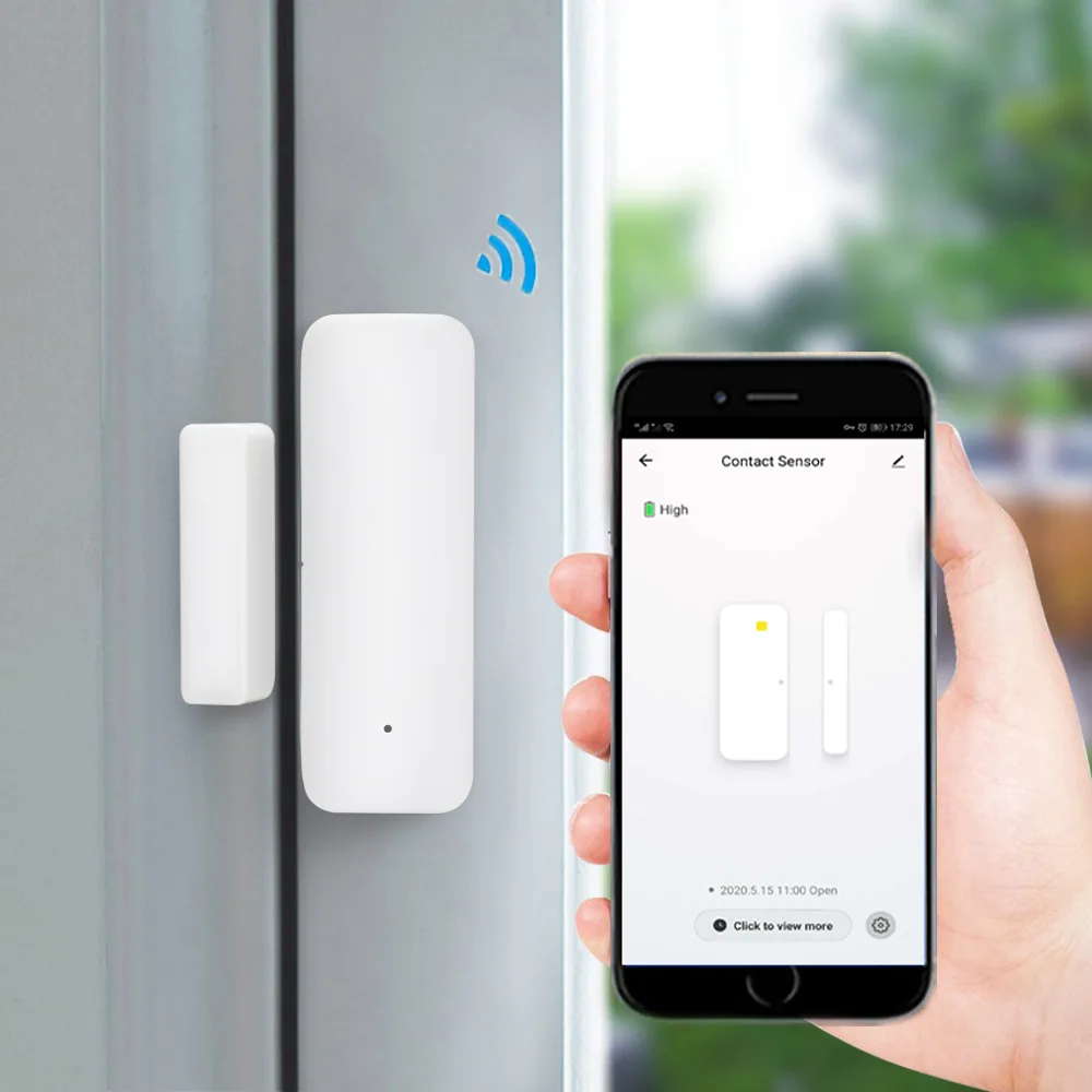VIRCSYW Tuya Smart WiFi Door Sensor Open / Closed Detectors App Notification Alert alarm support Alexa Google Home | Безопасность и