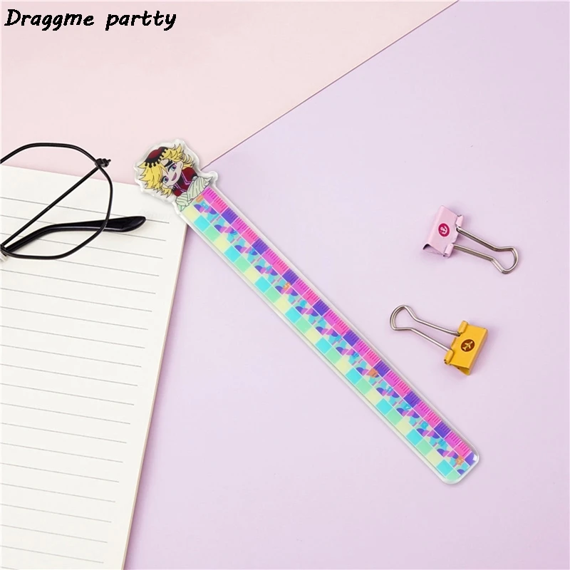 

Anime Demon Slayer: Kimetsu No Yaiba Kamado Tanjirou Cosplay Ruler Measuring Scale Students Cartoon Measure Ruler Gift For Kids