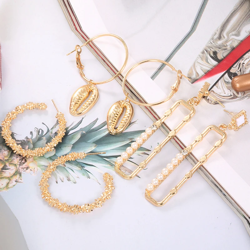 6 шт./партия Boho основа серьги комплект ювелирных изделий для женщин круглый