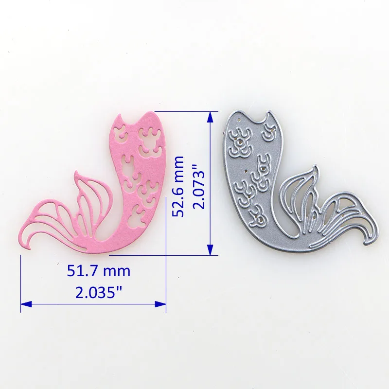 DUOFEN штампы для резки металла трафарет русалки для поделок бумажных проектов скрапбукинга бумажный альбом - Цвет: D