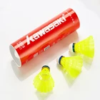 Kawasaki нейлоновый шарик N350 для тренировок 6 шт. бадминтон, пластиковый Волан Птички для тренировок на улице, Применение Прочный Средний Скорость