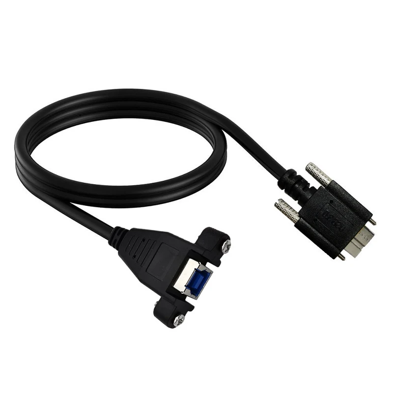 Панельное крепление USB 3 0 B мама к Micro папа с M2 винтовым замковым кабелем для