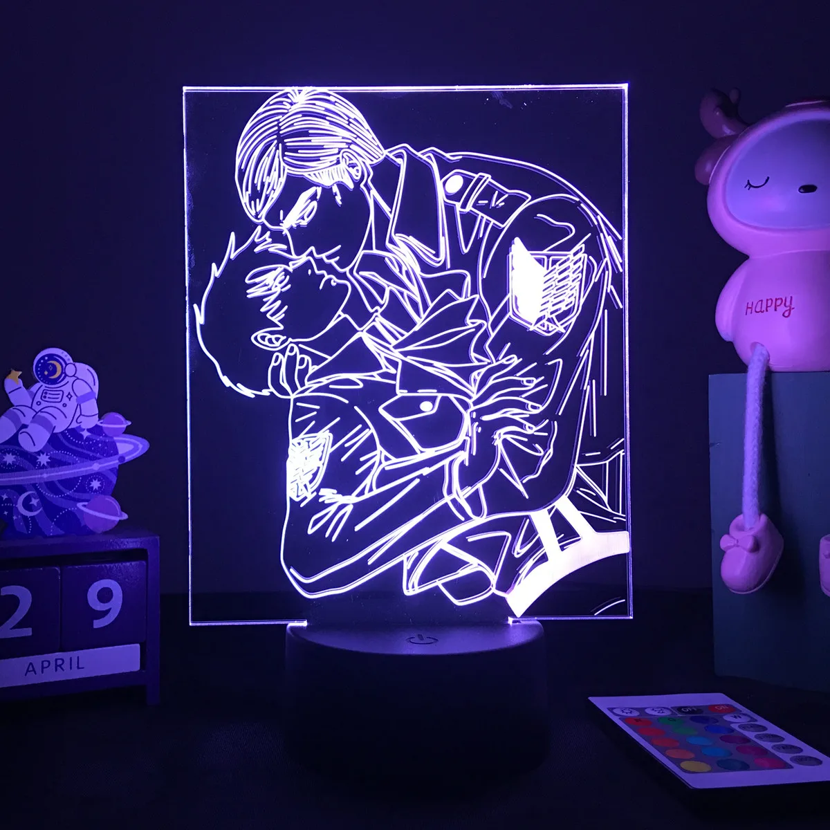 Ночник в стиле японского аниме атака на Титанов детский декоративный светильник