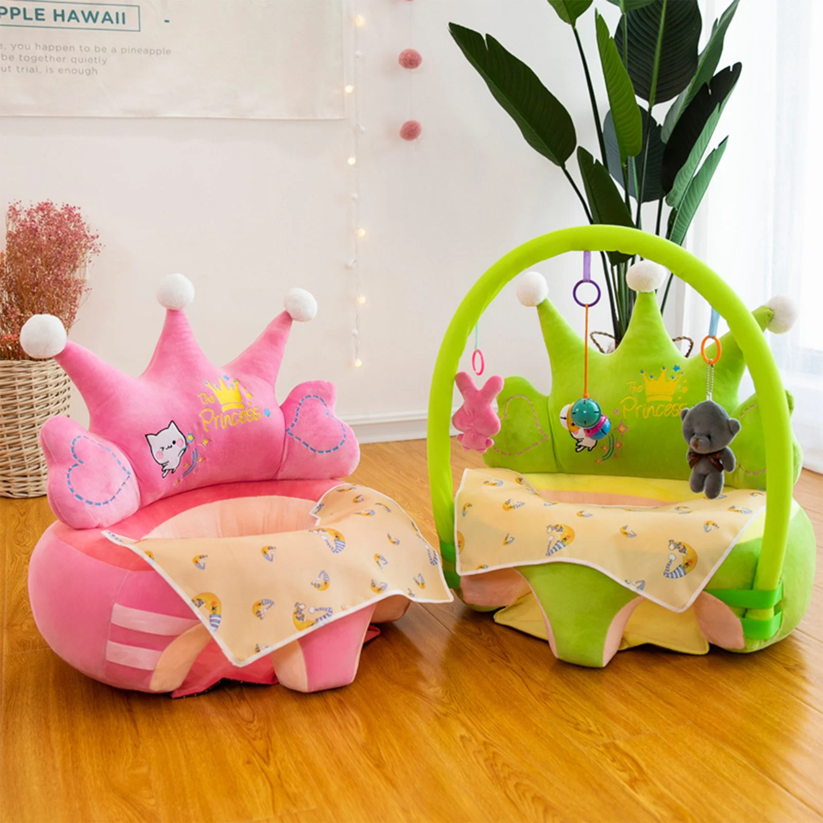 

Baby Sofa Support Seat Covers Baby Sofa Support Seat Cover Learning To Sit Plush Chair Cases without Fillers