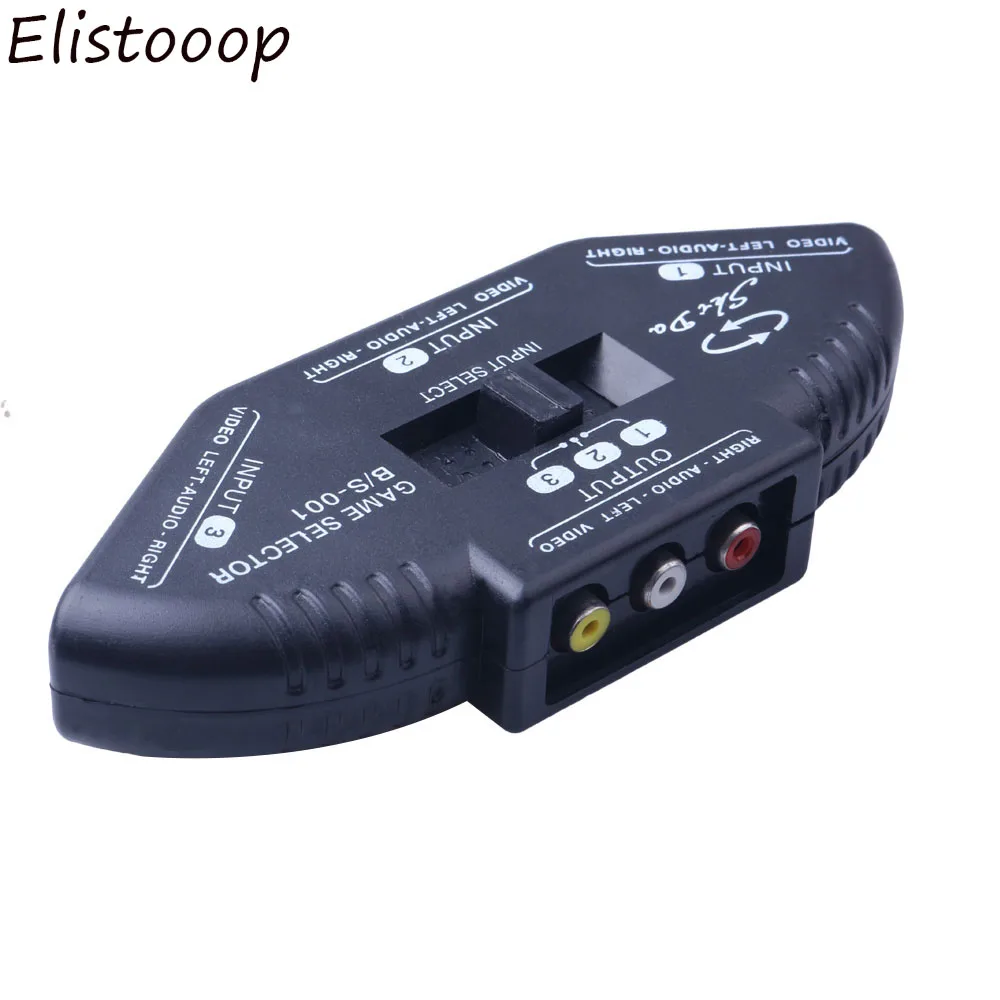 3-полосный аудио-видео AV RCA переключатель сплиттер с 3 на 1 композитный AV-кабель для