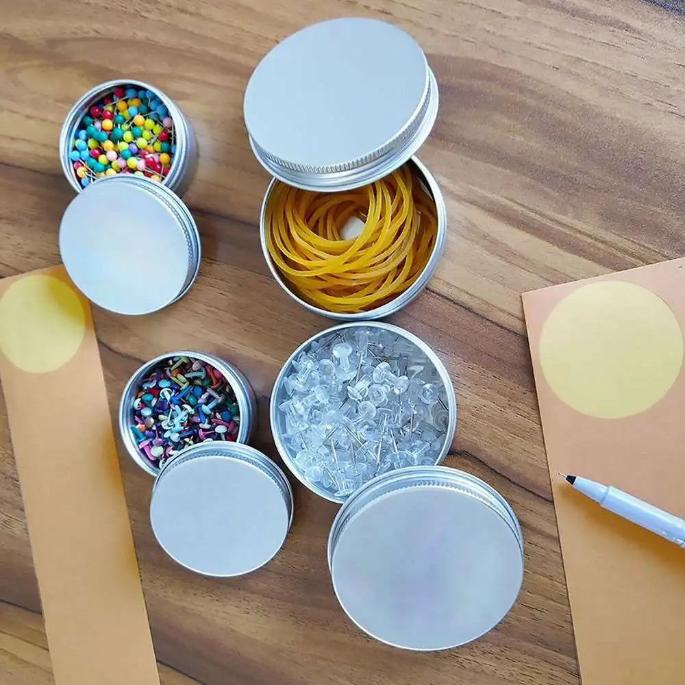 15 шт./компл. 60 мл жестяные банки круглые алюминиевые для бальзама контейнеры