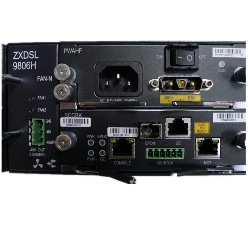 Оригинальный ZTE 9806H с панелью питания переменного и постоянного тока PWAHF