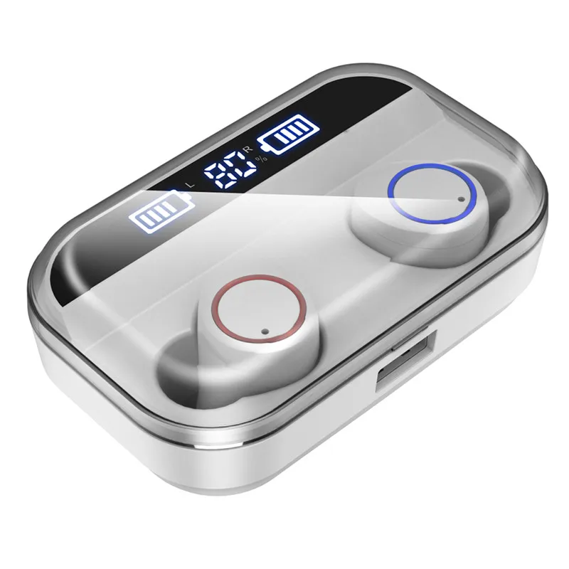 

Наушники-вкладыши TWS с Беспроводной наушники Bluetooth 5,0 гарнитура Мощность Дисплей сенсорным спортивные стерео Беспроводной наушники Водонеп...