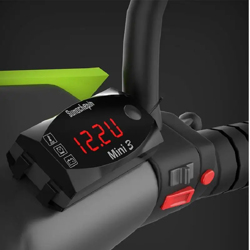 12 В 3 в 1 Цифровой светодиодный дисплей измерители Вольтметр Часы