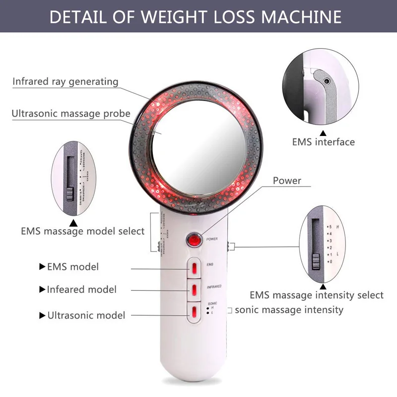 Goedkoop Ultrasone Cellulitis Remover Ems Stimuleren Lichaam Afslanken Stimulator Gewichtsverlies Lipo Anti Cellulite Fat Burner Galvanische Infrarood