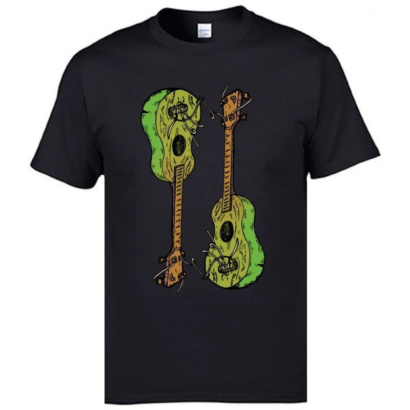 Мужская футболка с принтом Broken Ukuleles Повседневная оверсайз в европейском стиле 2019