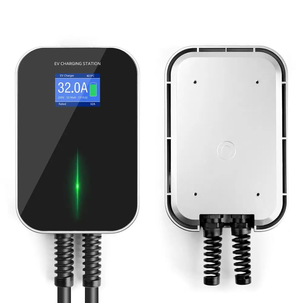 Тип 2 EV зарядное устройство 32A 1 фаза зарядная станция IEC 62196 EVSE Walbox для Audi Cooper Volkswagen