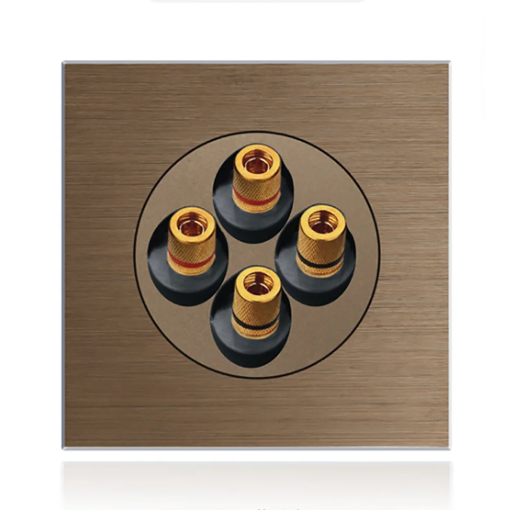 Karaoke Sound Speaker Audio Junction Connector Box Wall Plate Panel Terminal Block Banana Plug Seat Jacks Speakers | Обустройство