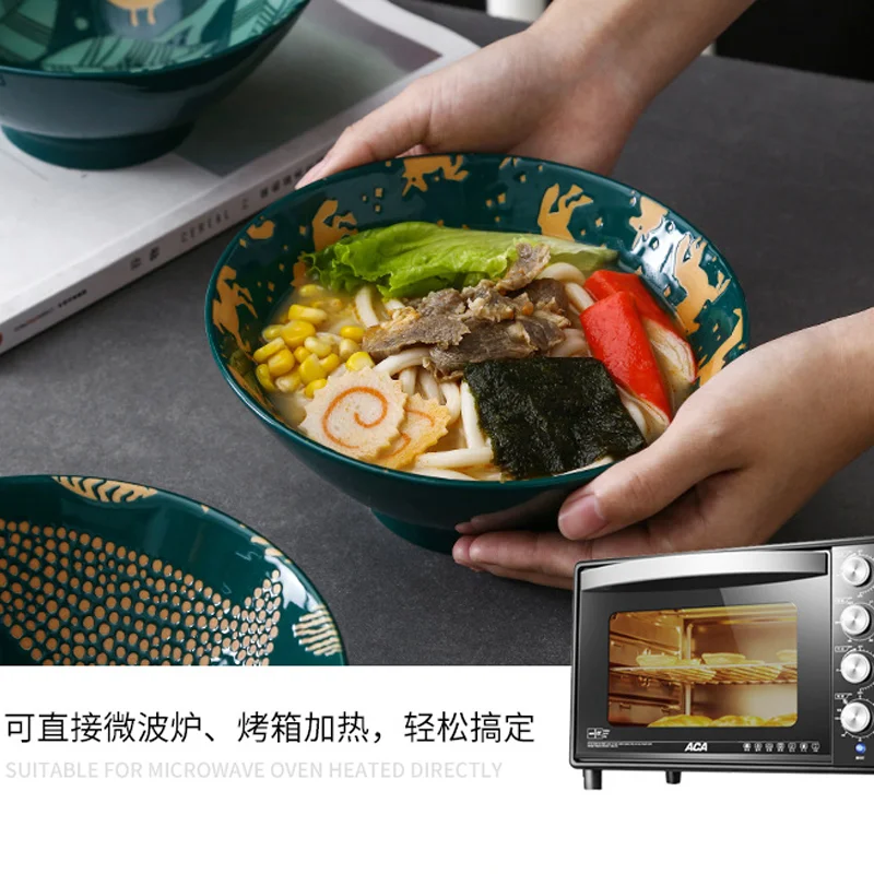 Японская креативная рельефная керамическая посуда с нижней глазурью для