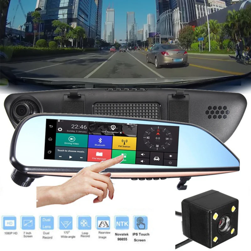 Car DVR Video Recorder Premium Camcorder Touch Screen Motion Detection 7 Inch HD 1080P Durable Driving | Автомобили и мотоциклы