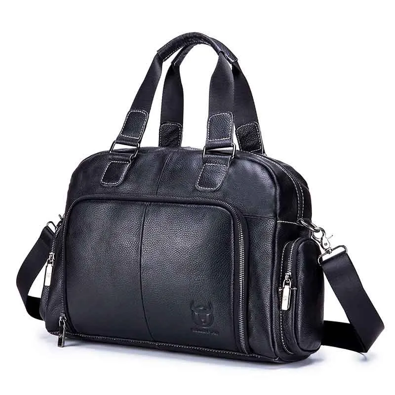 

Leather Men's Shoulder Messenger Portable Travel Bag Head Layer Cowhide Large Capacity Diagonal Travel Briefcase Bag