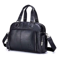 leather mens shoulder messenger portable travel bag head layer cowhide large capacity diagonal travel briefcase bag