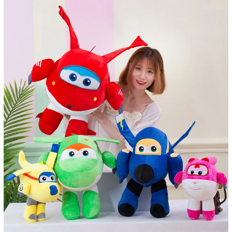 Большой Супер Крылья Самолет Роботы плюшевые куклы мультфильм суперкрылья Донни