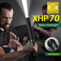 200000lumens powerful tactical flashlight xhp70 telescopic bat lamp 18650 battery waterproof rechargeable camp hand light xhp50