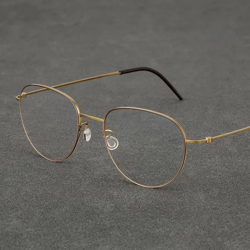 Оправа для очков из чистого титана мужчин и женщин брендовые круглые