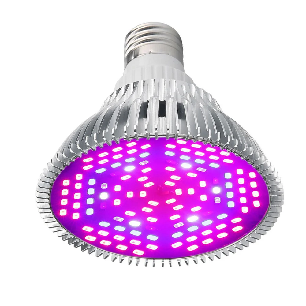 

E27 Full Spectrum 50W LED Plant Grow Light Bulb 78 LED AC85-265V Phyto Lamp for Indoor Garden Plants Flower Vegetables Gre