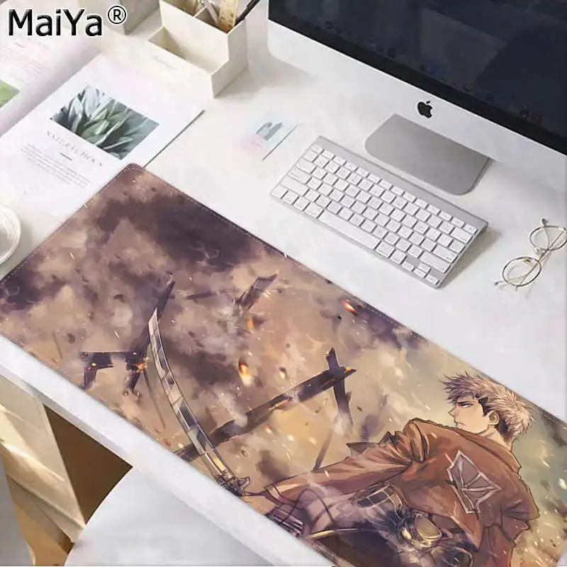 Maiya крутая новая атака на Титанов аниме ноутбук компьютерная коврик для мыши