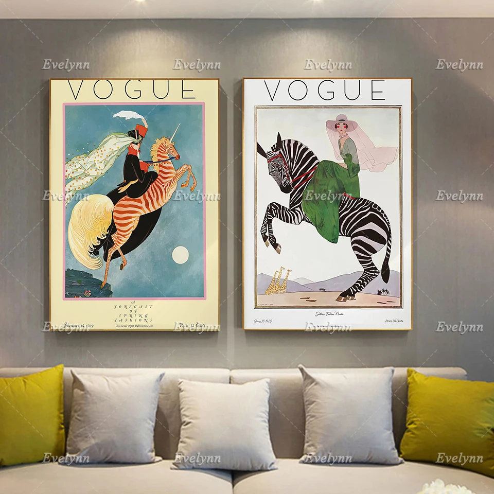 

Vogue Poster January 1920 February 1927 Minimalist Fashion Home Decor Canvas Wall Art Prints Living Room Decoration Unique Gift