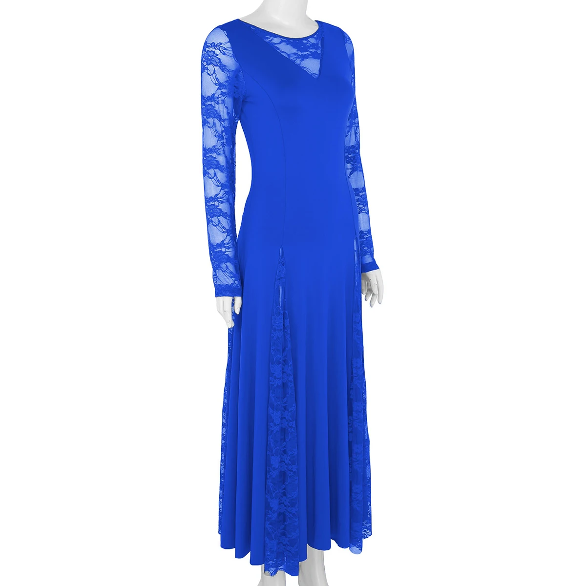 Женское кружевное платье с длинным рукавом для вальса танго стандартное бальной